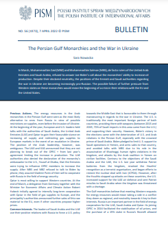 The Persian Gulf Monarchies and the War in Ukraine Cover Image