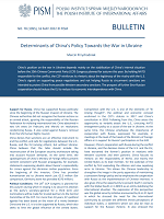 Determinants of China’s Policy Towards the War in Ukraine Cover Image