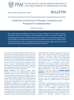 Conference on the Future of Europe: Conclusions and Prospects for Implementation Cover Image