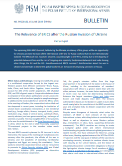 The Relevance of BRICS after the Russian Invasion of Ukraine Cover Image