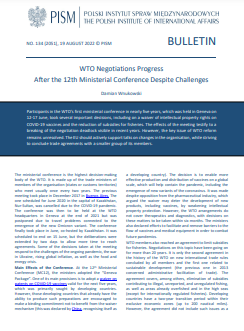 WTO Negotiations Progress After the 12th Ministerial Conference Despite Challenges
