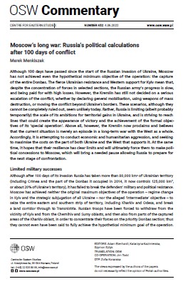 Moscow’s long war: Russia’s political calculations after 100 days of conflict