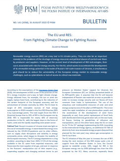 The EU and RES: From Fighting Climate Change to Fighting Russia Cover Image