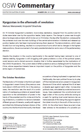 Kyrgyzstan in the aftermath of revolution