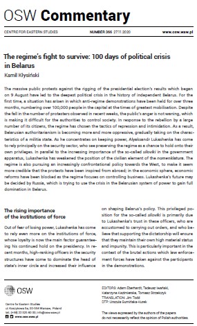 The regime’s fight to survive: 100 days of political crisis in Belarus