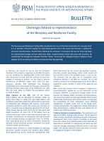 Challenges Related to Implementation of the Recovery and Resilience Facility