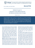 Defender Europe 21: Importance of the Military Exercises for Defence and Deterrence in Europe Cover Image