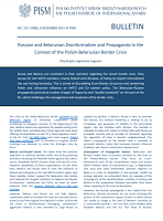 Russian and Belarusian Disinformation and Propaganda in the Context of the Polish-Belarusian Border Crisis