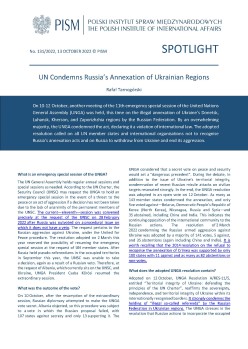 UN Condemns Russia’s Annexation of Ukrainian Regions