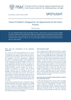 Yemen President’s Resignation: An Opportunity for the Peace Process Cover Image