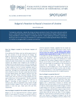 Bulgaria’s Reaction to Russia’s Invasion of Ukraine