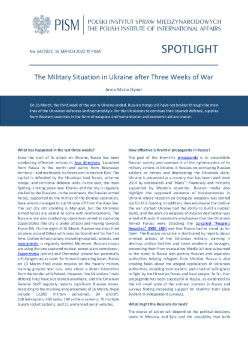 The Military Situation in Ukraine after Three Weeks of War
