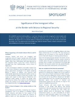 Significance of the Immigrant Influx at the Border with Belarus to Regional Security