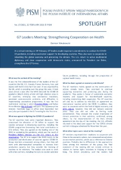 G7 Leaders Meeting: Strengthening Cooperation on Health