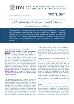 U.S-China Meeting - Monologues Instead of a Dialogue