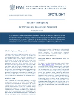 The End of the Beginning - EU-UK Trade and Cooperation Agreement