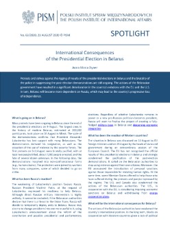 International Consequences of the Presidential Election in Belarus