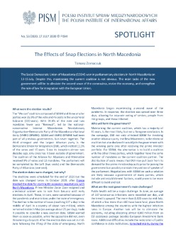 The Effects of Snap Elections in North Macedonia