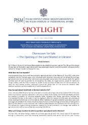 Chernozem for Sale - The Opening of the Land Market in Ukraine