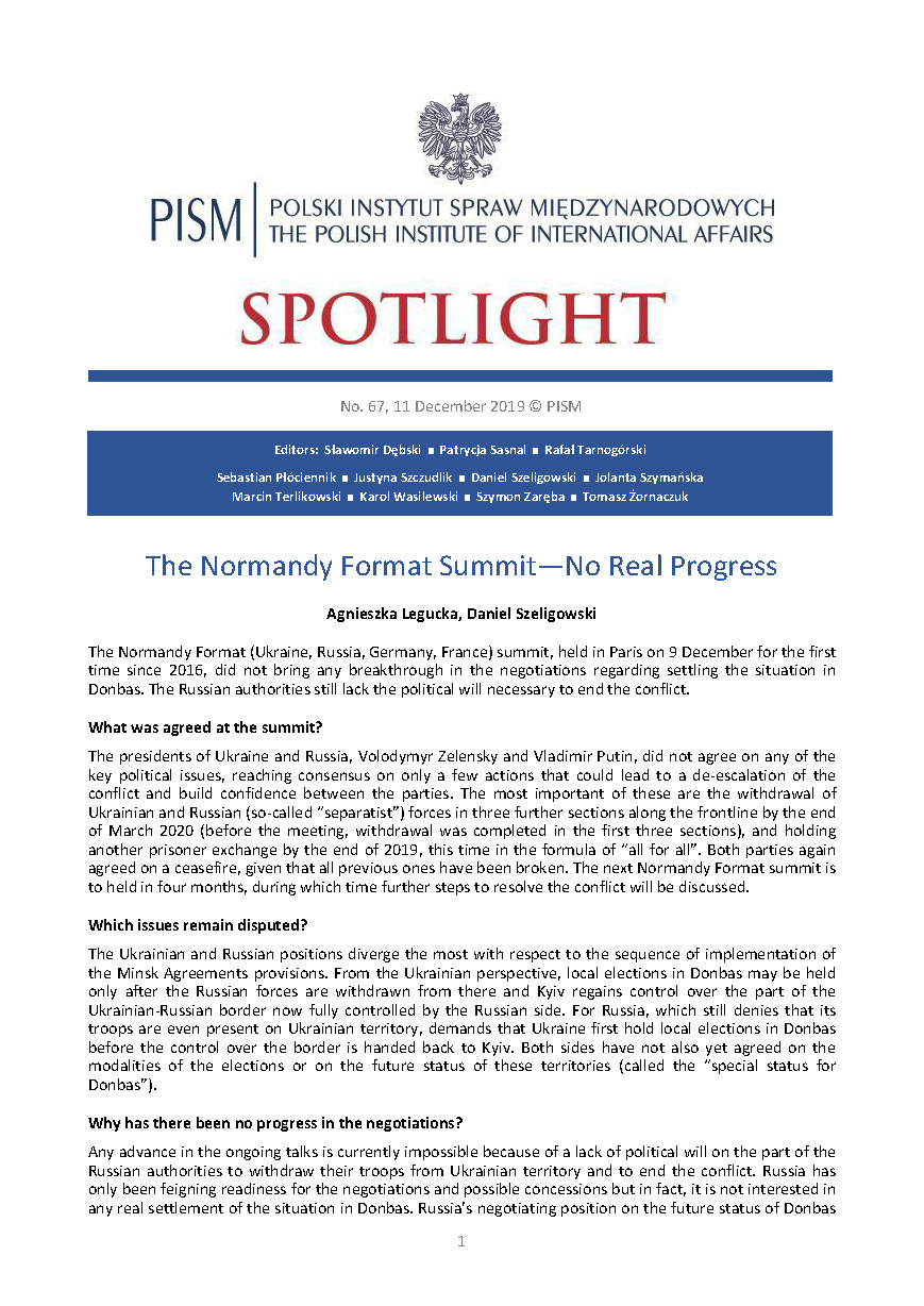 The Normandy Format Summit - No Real Progress