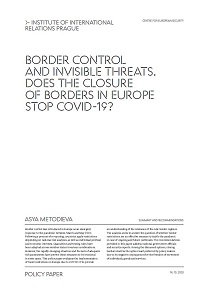 Border control and invisible threats. Does the closure of borders in Europe stop COVID-19? Cover Image