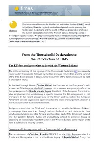 From the Thessaloniki Declaration to the introduction of ETIAS