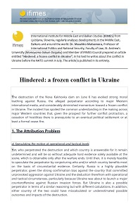 Hindered: a frozen conflict in Ukraine Cover Image