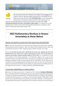 2023 Parliamentary Elections in Greece: Uncertainty as Never Before