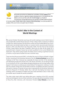 Putin’s War in the Context of World Meetings Cover Image