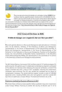 2022 General Elections in BiH: Political changes are required, but are they possible? Cover Image