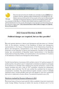2022 General Elections in BiH: Political changes are required, but are they possible?