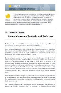 2022 Parliamentary elections: Slovenia between Brussels and Budapest