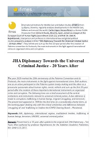 JHA Diplomacy Towards the Universal Criminal Justice - 20 Years After