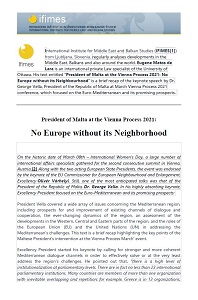 President of Malta at the Vienna Process 2021: No Europe without its Neighborhood