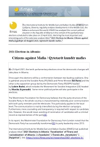 2021 Elections in Albania: Citizens against Mafia / Qytetarët kundër mafies