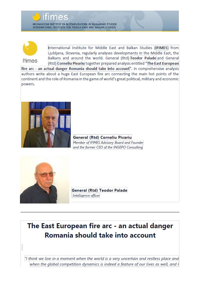 The East European fire arc - an actual danger Romania should take into account Cover Image