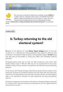 Turkey 2021: Is Turkey returning to the old electoral system? Cover Image