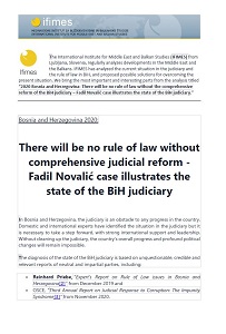 Bosnia and Herzegovina 2020: There will be no rule of law without comprehensive judicial reform - Fadil Novalić case illustrates the state of the BiH judiciary