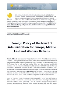 2020 United States of America: Foreign Policy of the New US Administration for Europe, Middle East and Western Balkans