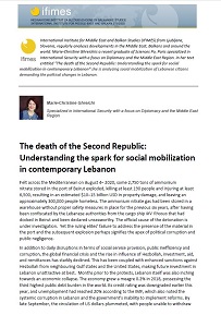 The death of the Second Republic: Understanding the spark for social mobilization in contemporary Lebanon