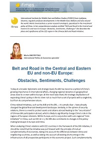 Belt and Road in the Central and Eastern EU and non-EU Europe: Obstacles, Sentiments, Challenges