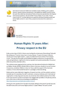 Human Rights 75 years After: Privacy respect in the EU