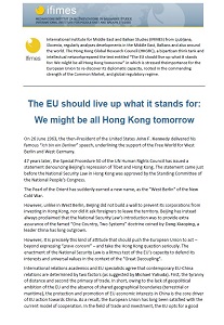 The EU should live up what it stands for: We might be all Hong Kong tomorrow