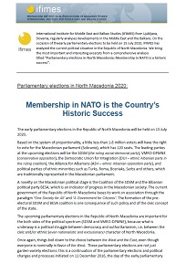 Parliamentary elections in North Macedonia 2020: Membership in NATO is the Country’s Historic Success