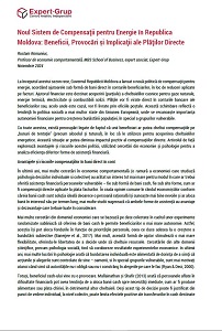 The New Energy Compensation System in the Republic of Moldova: Benefits, Challenges and Implications of Direct Payments