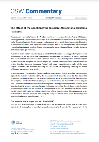 The effect of the sanctions: the Russian LNG sector’s problems Cover Image