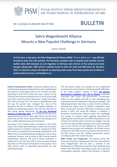 Sahra Wagenknecht Alliance Mounts a New Populist Challenge in Germany Cover Image