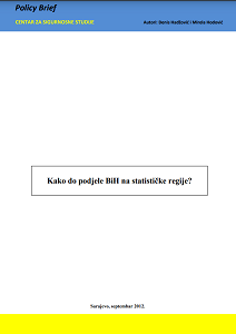 How to Divide BiH into Statistical Regions? Cover Image