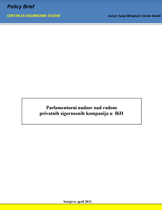 Parliamentary Supervision of the Work of Private Security Companies in Bosnia and Herzegovina Cover Image