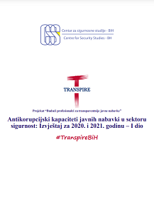 Anti-corruption Capacities of Public Procurement in the Security Sector: Report for 2020 and 2021 - Part I
